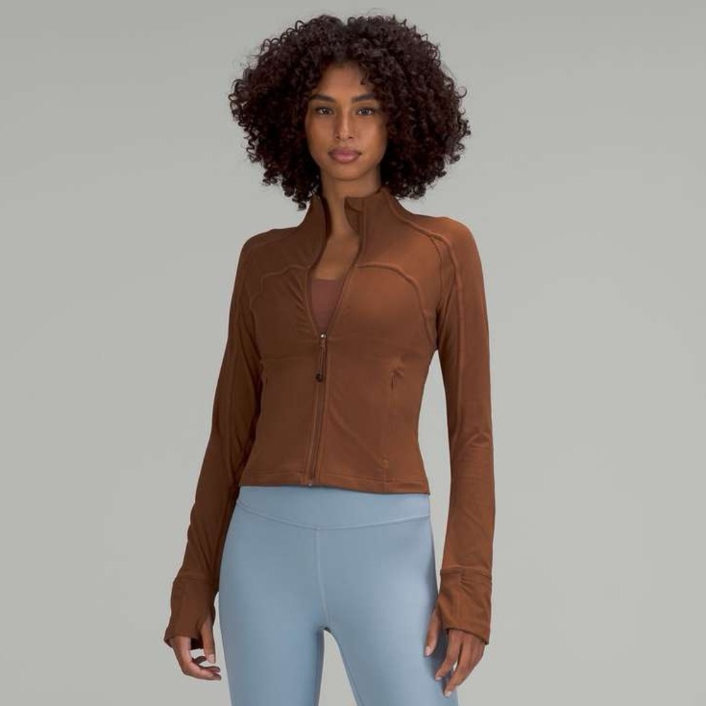 Lululemon Ribbed Nulu Cropped Define Jacket Roasted Brown